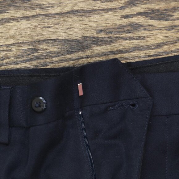 George Mens Pleated Dress Suit Pants Navy Blue 40x30 - Picture 4 of 5